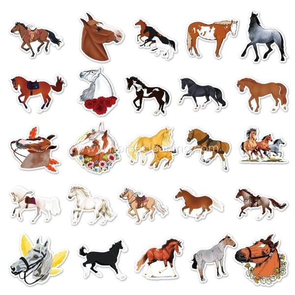 50x Horse Vinyl Stickers - Horse Cleaning Masters Of Shampoos ™