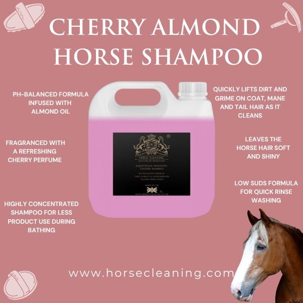 Cherry Almond Horse Shampoo 5L Container - Horse Cleaning Masters Of Shampoos ™