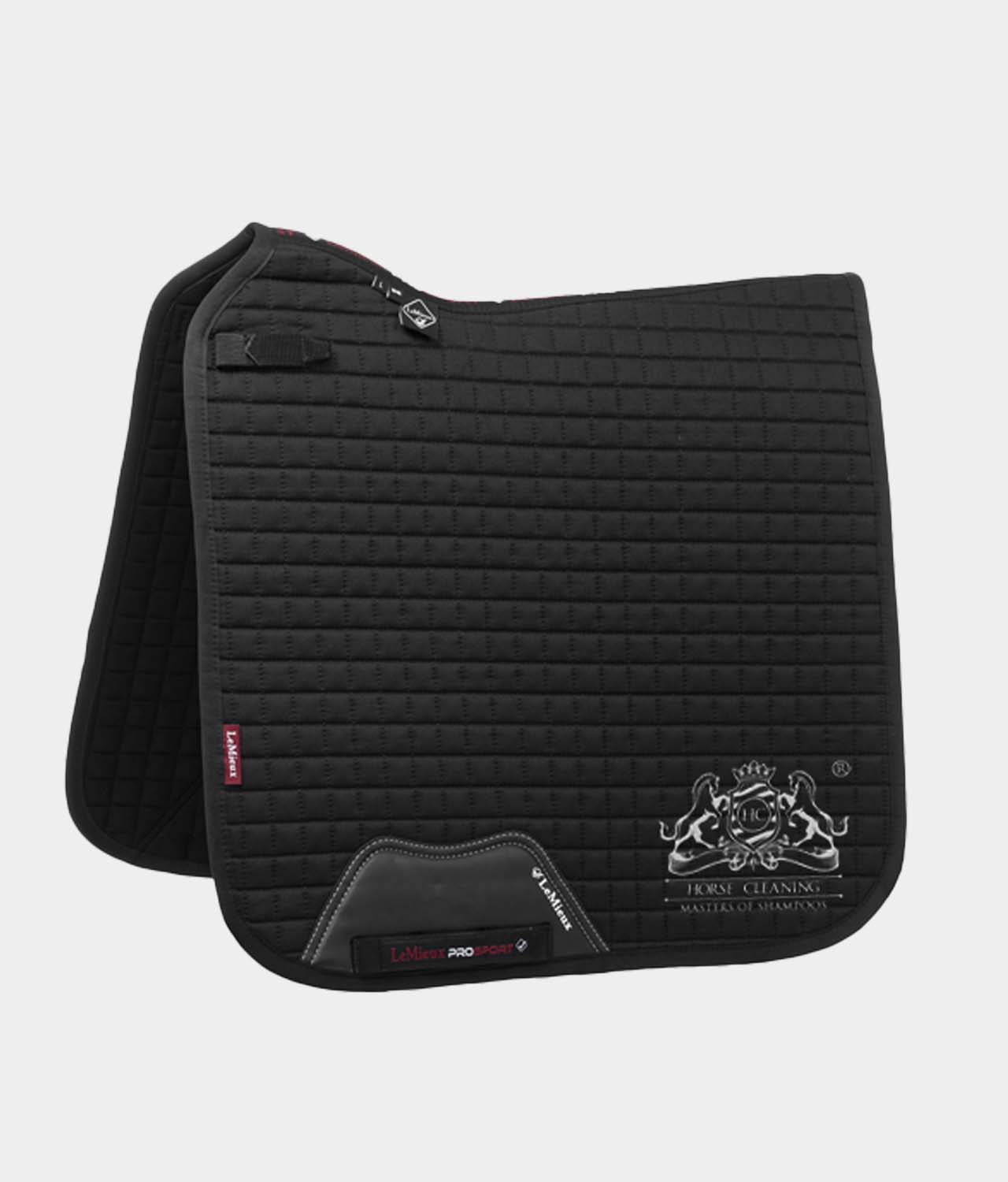 Horse Cleaning ProSport Black Cotton Dressage Square Saddle Pad - Horse Cleaning Masters Of Shampoos ™