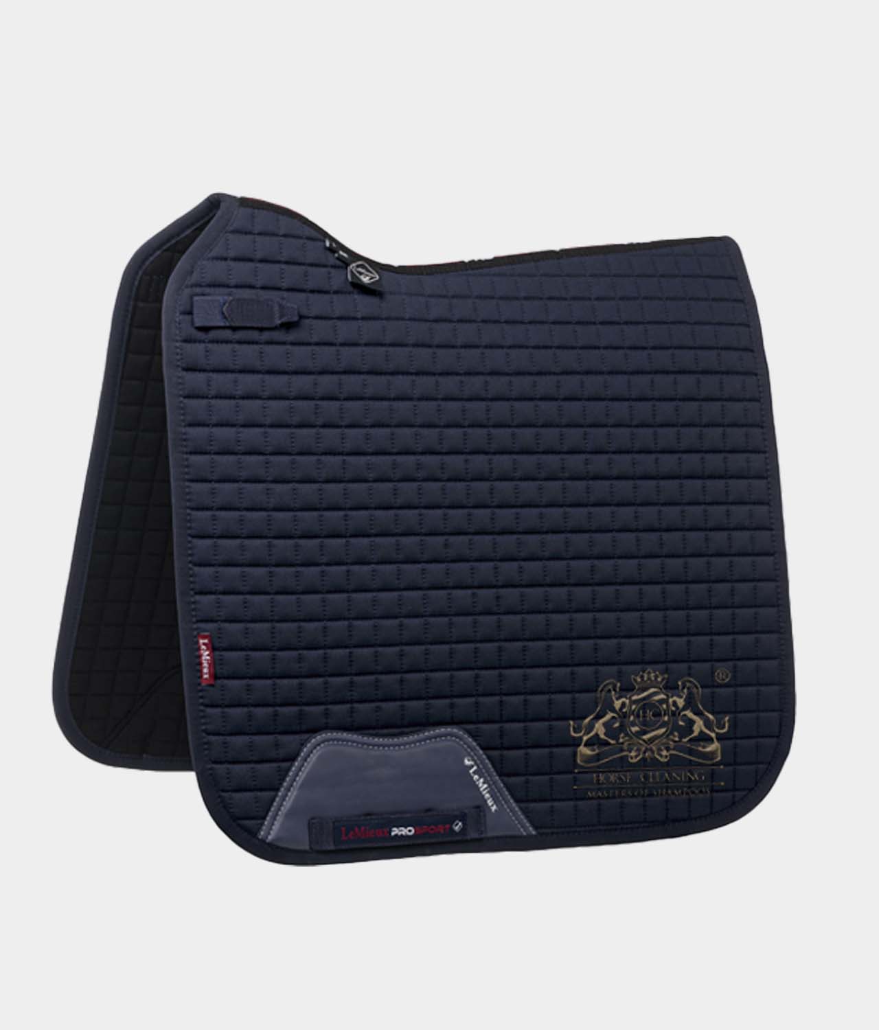 Horse Cleaning ProSport Navy Cotton Dressage Square Saddle Pad - Horse Cleaning Masters Of Shampoos ™