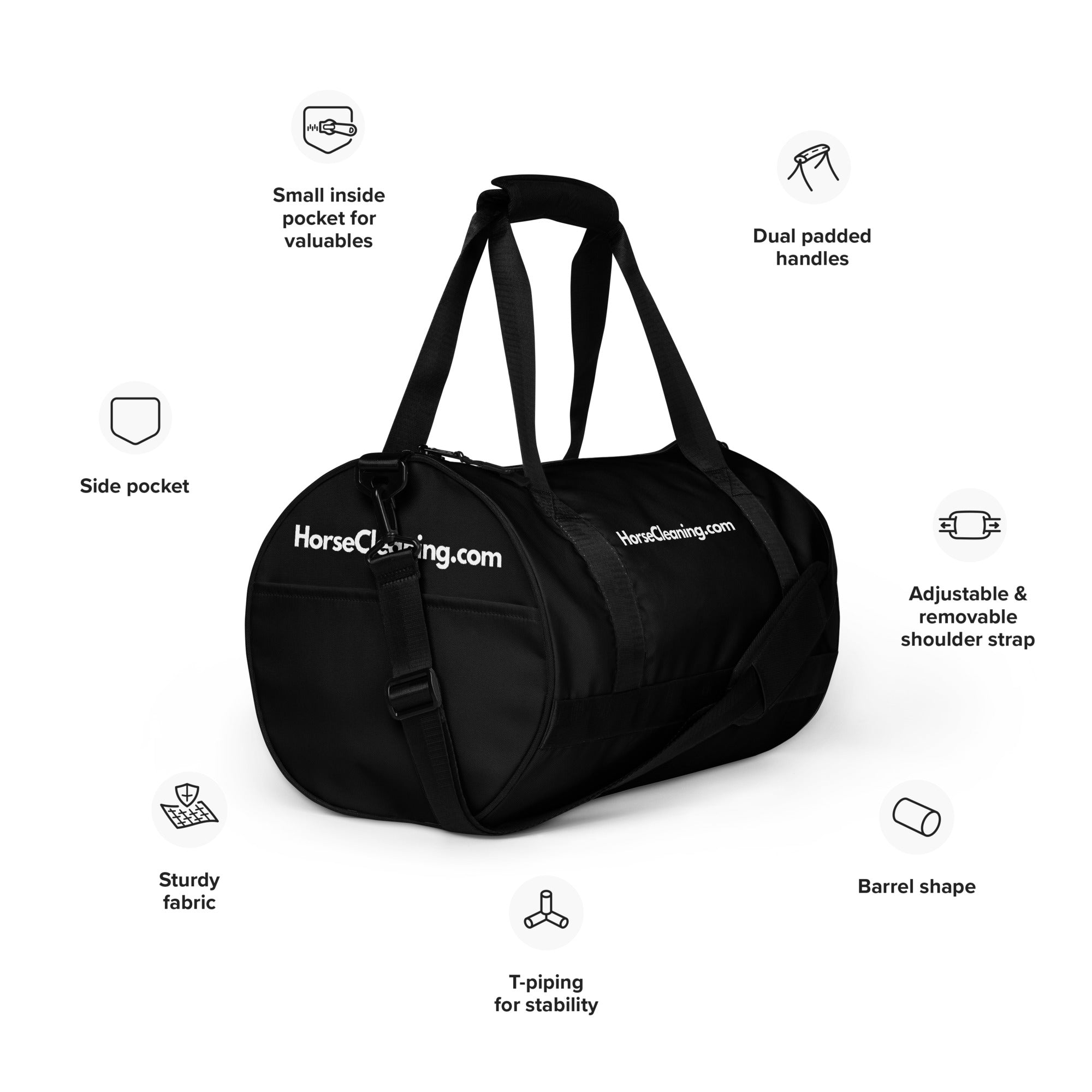 HorseCleaning.com Print Gym Bag - Horse Cleaning Masters Of Shampoos ™